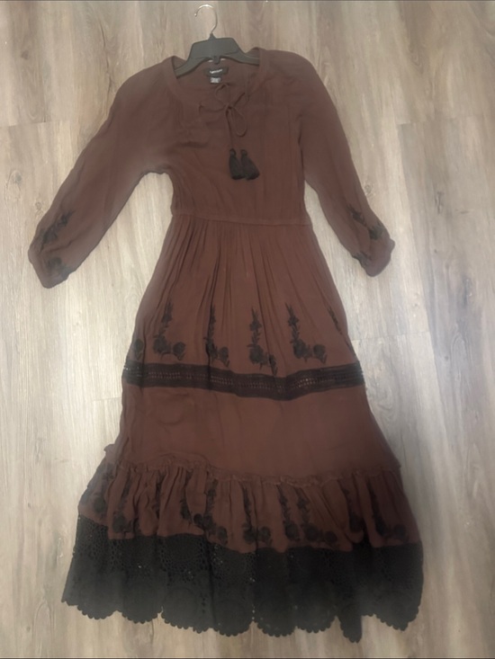 Karen Kane Dresses & Skirts - Karen Kane Brown Long Sleeve Maxi Dress XS